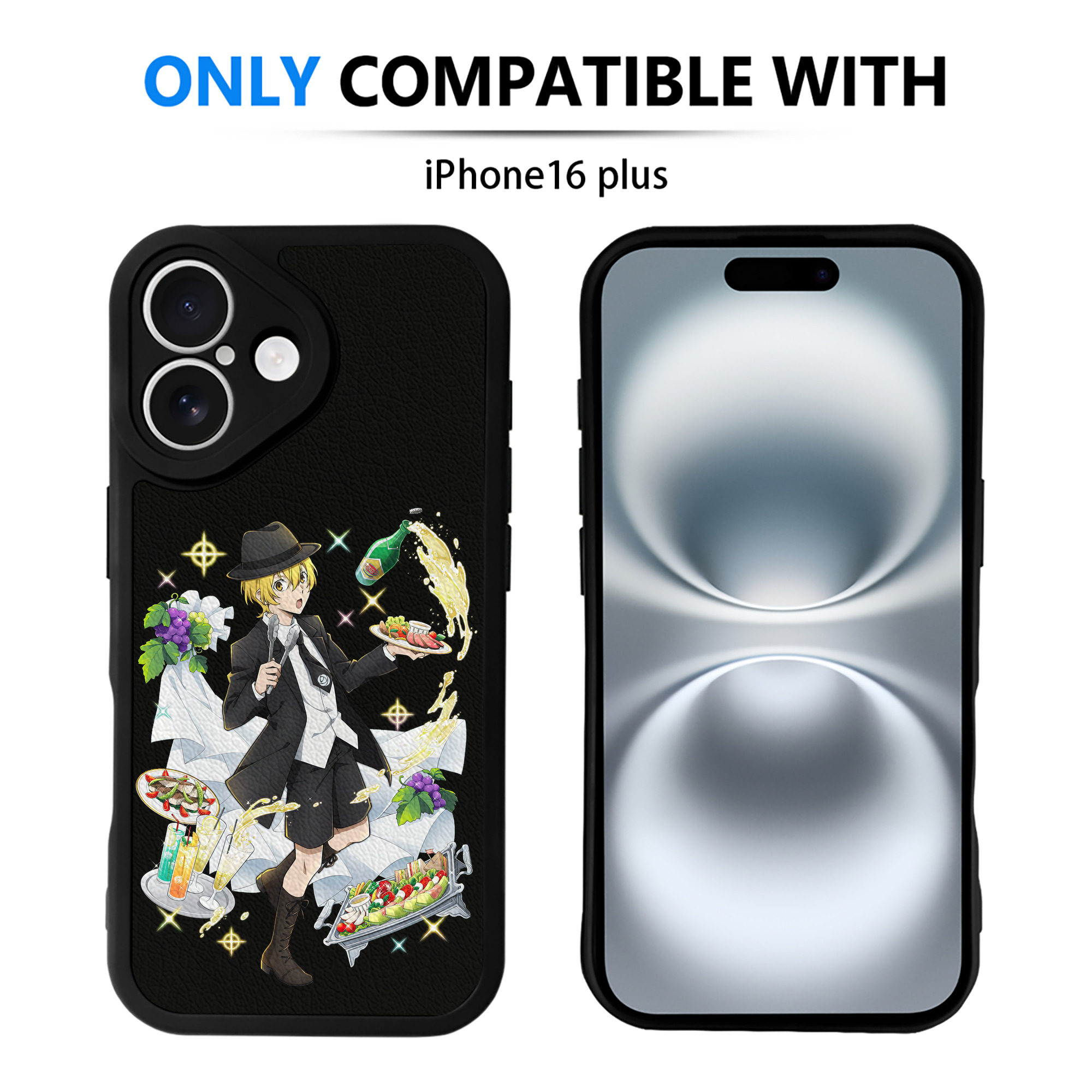 （画像用） 文豪ストレイドッグス Bungo Stray Dogs 【iPhone 16シリーズ対応】シリコンスマホケース（レザー調） 材質：シリコン